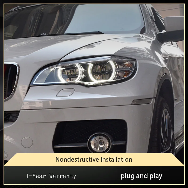 

Car Lights For BMW X6 E71 2008-2014 LED Headlights Assembly Upgrade Projector Lens DRL Bi Xenon Signal Head Lamp Accessories