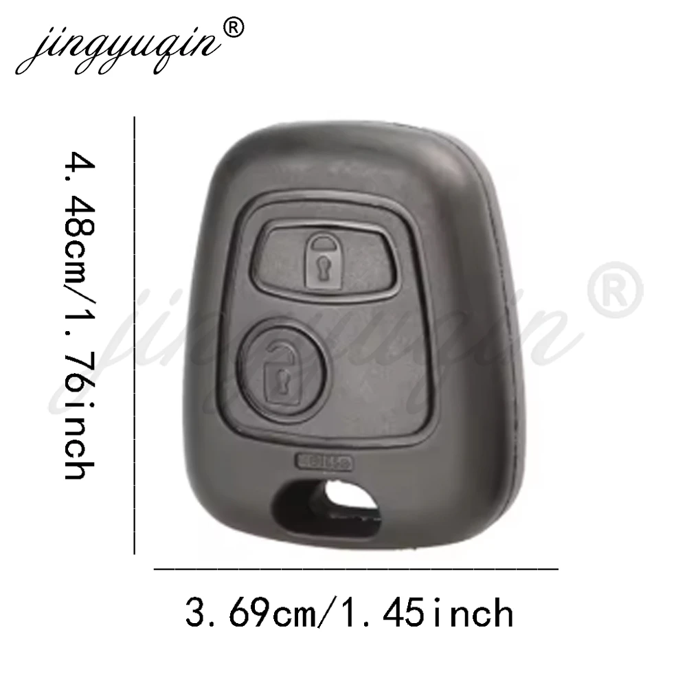 jingyuqin Car Remote Key Shell For Citroen C1 C4 Peugeot 107 207 307 407 206 306 406 Toyota Aygo Keys Fob Replacement Case 2BTN