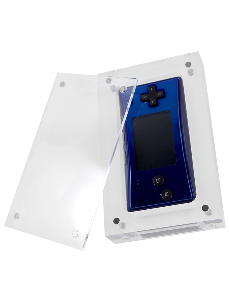 1 zestaw przezroczystych akrylowych pudełek magnetycznych do przechowywania i ekspozycji konsoli Gameboy GB GBA GBC GBM GBP GBA SP GW — zdjęcie produktu 6
