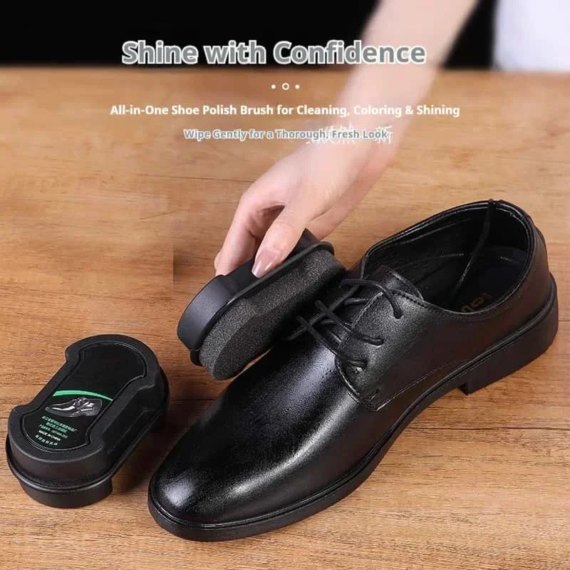 New Leather Care Polish, Colorless Cleaning Cream for Shoes & Leather Goods Sponge Shoe Wax Shoe Polish Brush Shoe Accessories