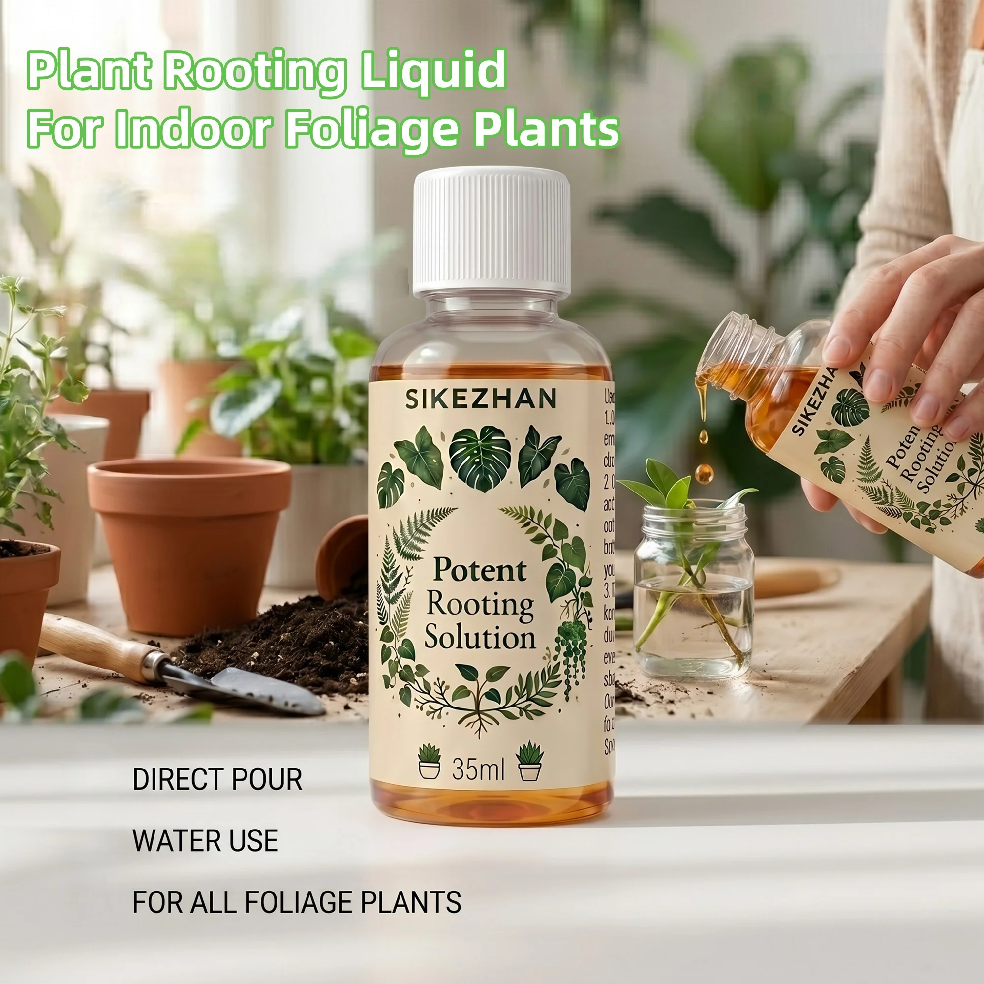 Concentrated Rooting Solution Liquid, Rapid Plant Propagation Promoter & Growth Hormone for Rose, Orchid & Succulent Cuttings