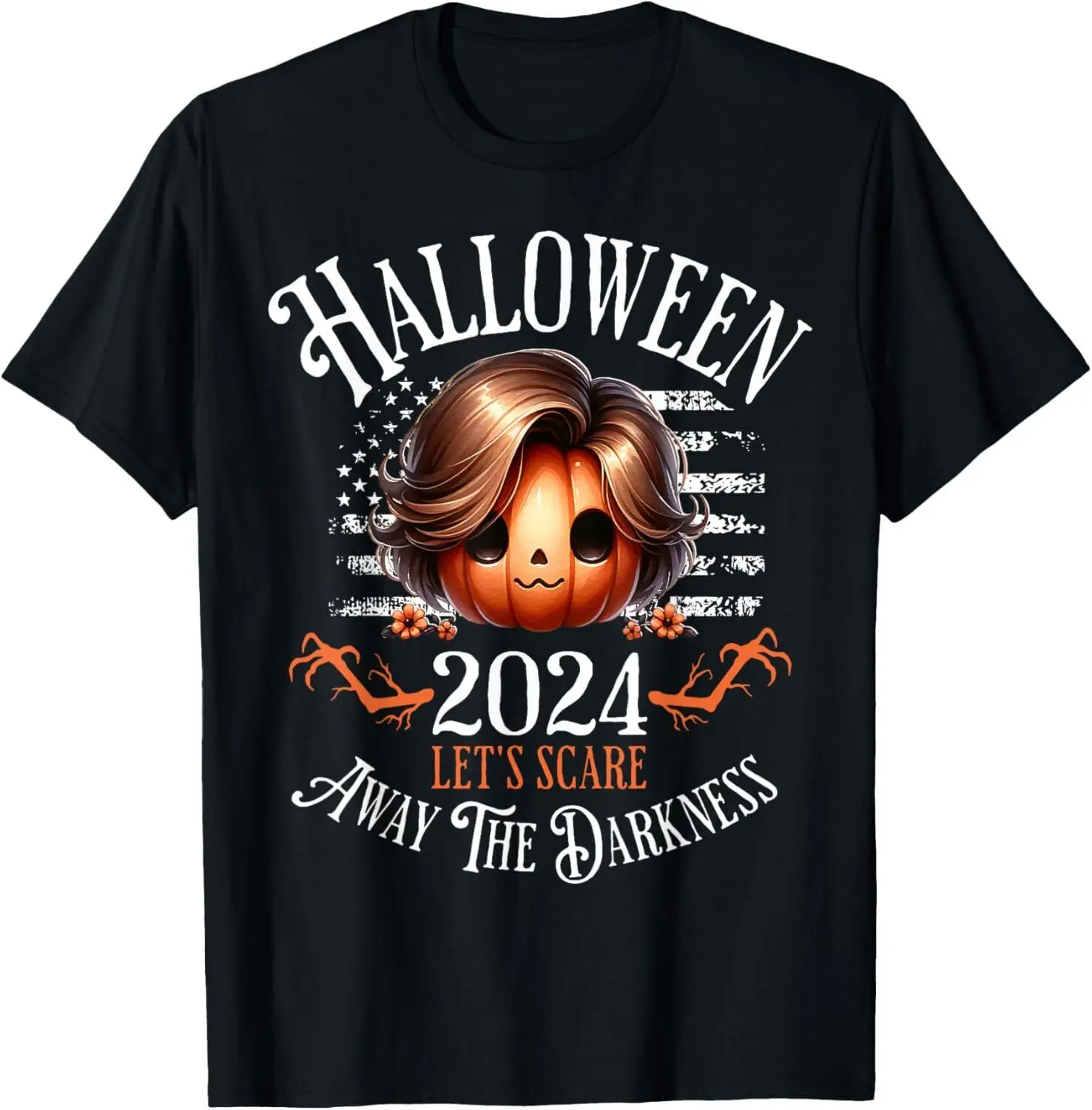 Kamala Halloween 2024 Scare Away The Darkness Harris T-Shirt