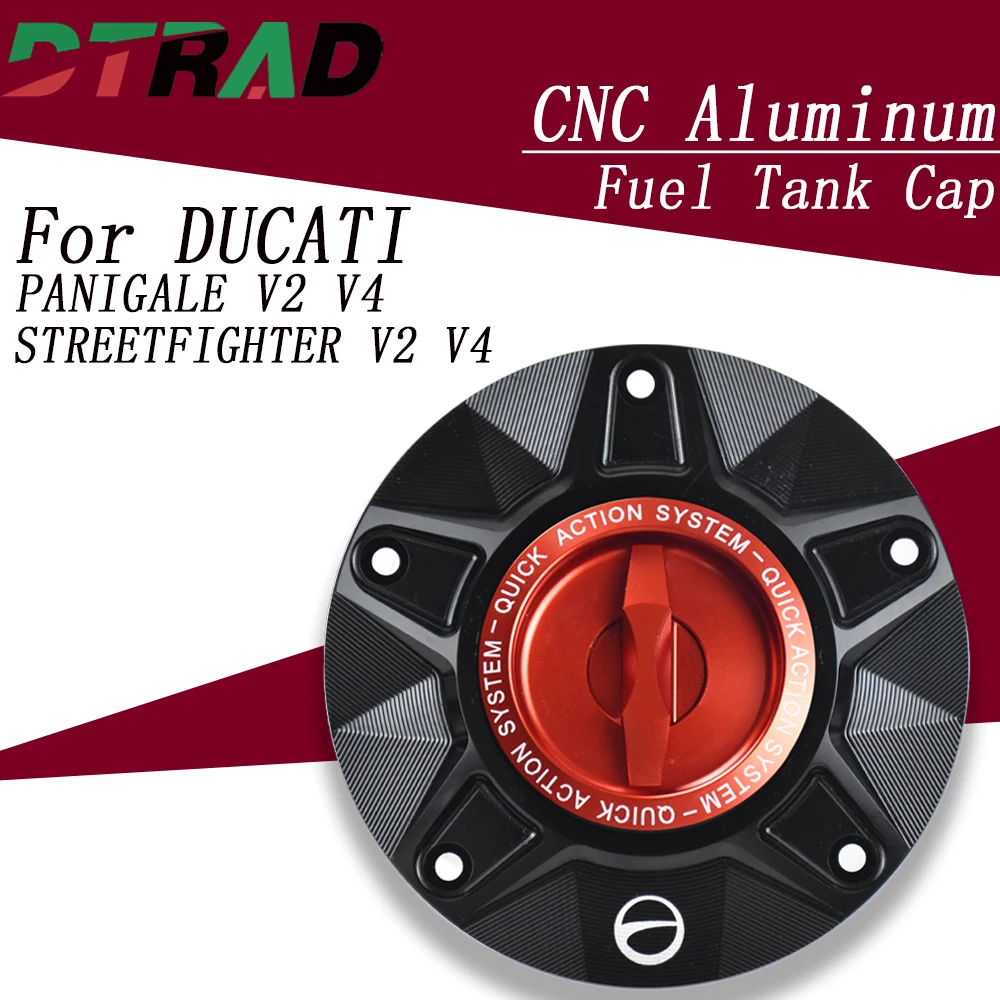 

New 2025 2026 Fuel Tank Cap For DUCATI Panigale/Streetfighter V4 V2 Moto Locking Quick Release Petrol Tank Cap Oil Gas Cover