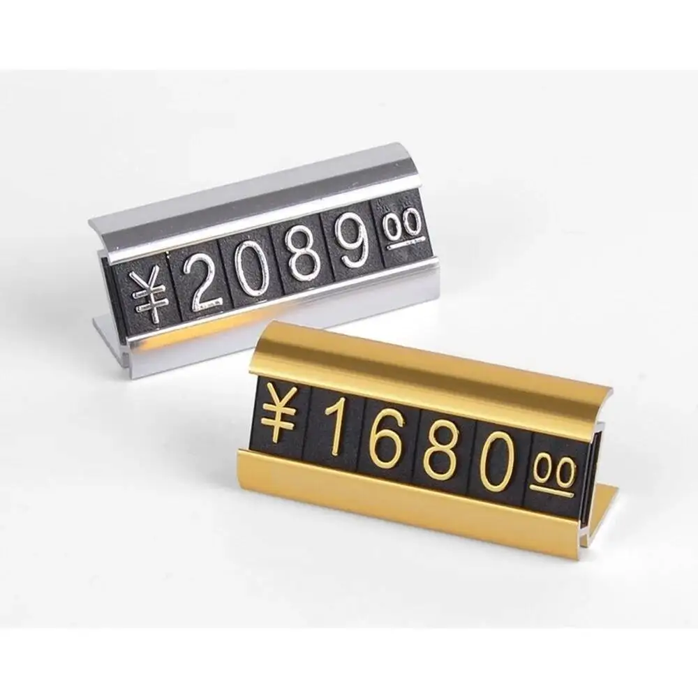 الألومنيوم شارة السعر مكعب كتل التجميع عصا قابل للتعديل عدد رسالة السعر عرض العداد حامل التسمية متجر بيع بالتجزئة الملحقات