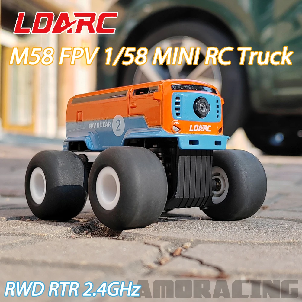 LDARC M58 FPV 1/58 MINI RC Simulated Electric Model Monster Truck RWD RTR 2.4GHz Adult Children's Tabletop Toys