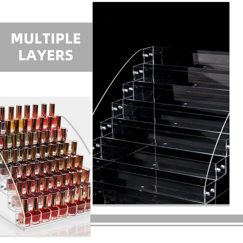 

7 Layers Acrylic Nail Polish Storage Box Display Rack ganizer Holder St Gel Lipstick Makeup Desk Top Solution