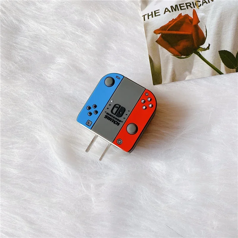 Retro Cute Cartoon Soft Silicone Charger Protective Case For IPhone 11 12 18W-20W Fast Charge Protection Cover Charger Sleeve