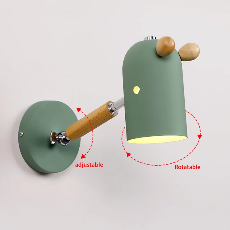 Đèn LED Dán Tường Bắc Âu Mới Phòng Ngủ Đầu Giường Đèn Macaron Nhiều Màu Sắc Бра Trẻ Em Trang Trí Phòng Sconces Nhà Decors luminaria