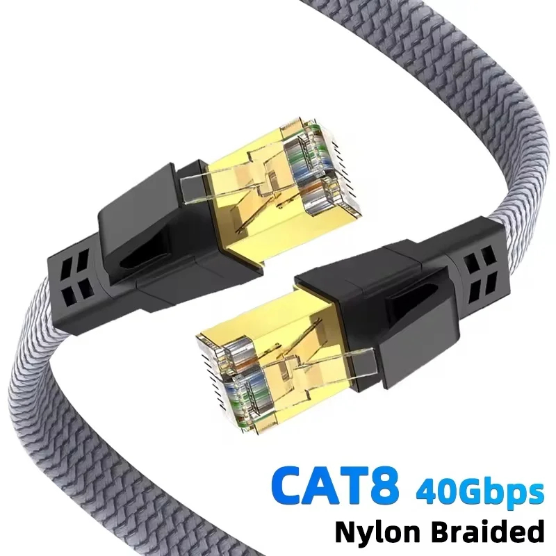 RJ45 Network Cable 40Gbps High Speed Network Cord 2000MHz High Speed RJ45 Cable RJ45 Patch Cable Cord For Internet Router Server