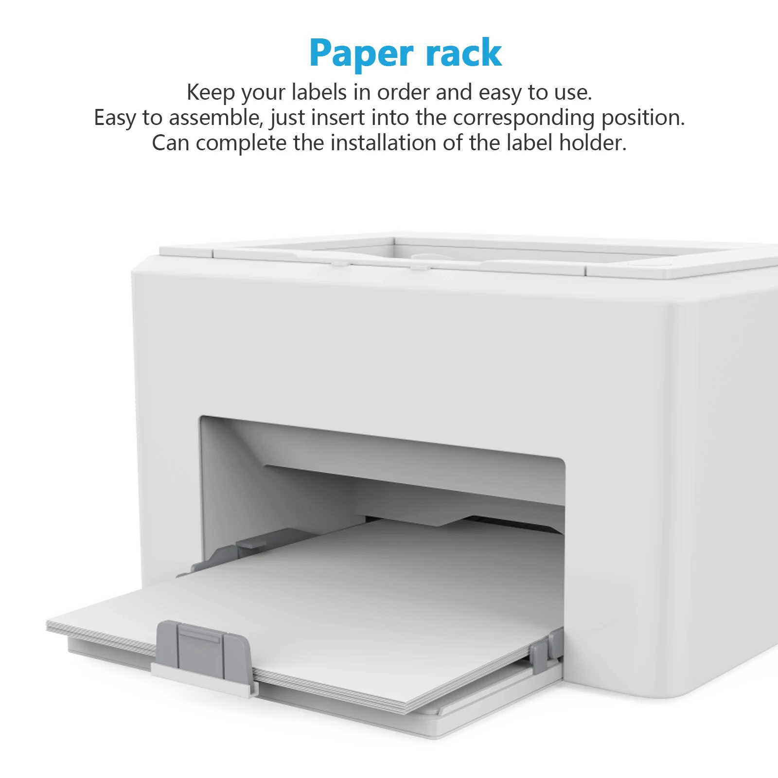 

1Pc Machine Label Holder Multi-Function Shipping Thermal Label Paper Box Roll Fanfold Label Organizer Desktop Printer