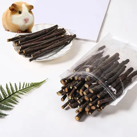 10/20pcs Professional Hamster Rabbit Molar Stick Apple Tree Stick Minerals Molar Toys for Chinchilla Hamster Rabbit Pet Supplies