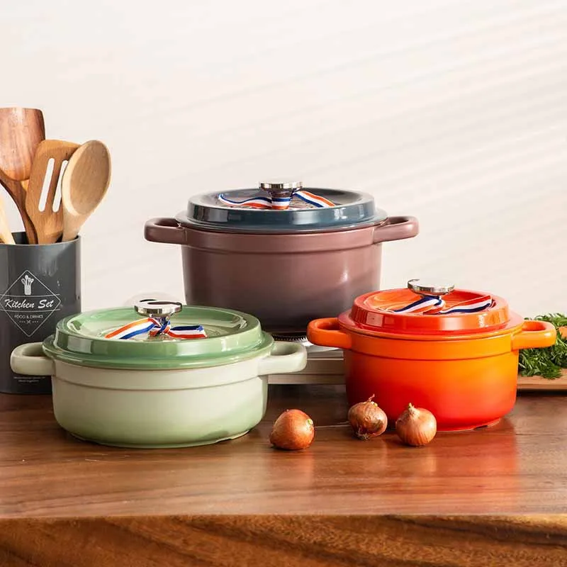 

High-End Ceramic Casserole Stew Pot Soup Pot High Temperature Resistant Stew Pot Soup Pot for Home Gas Stove Claypot Rice Specia