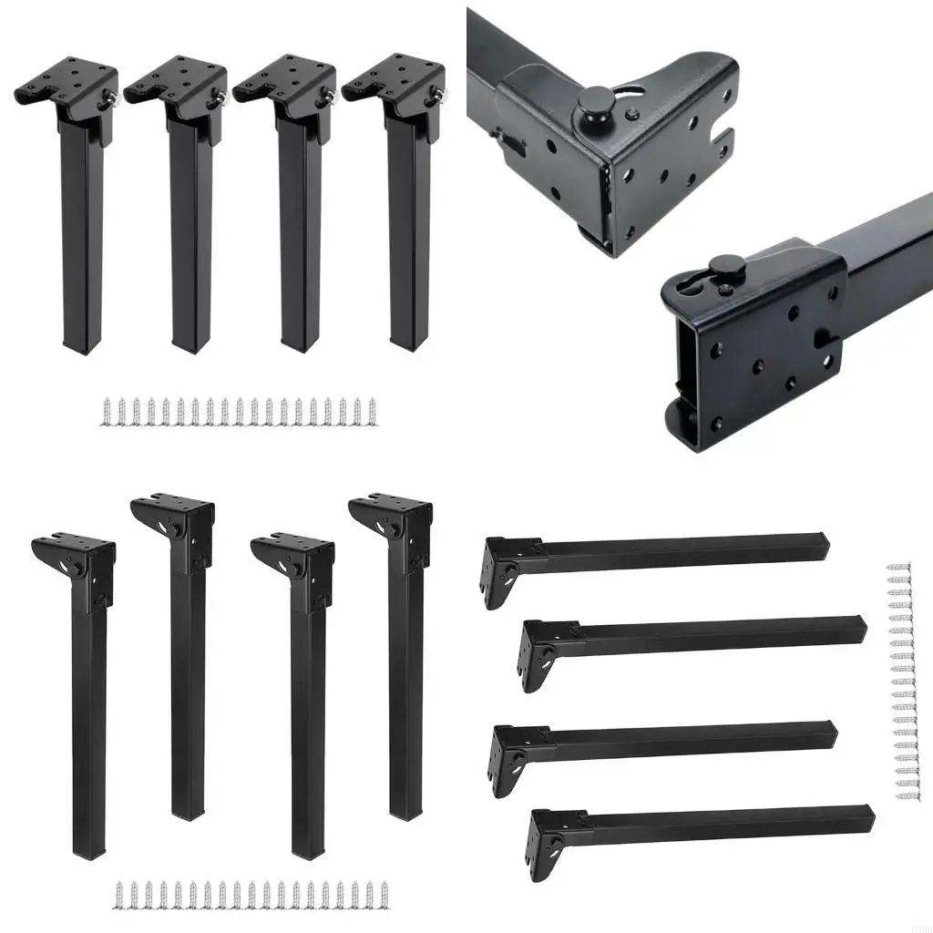  20cm/25cm/30cm/35cm Replacement Furniture Legs Metal Legs for Office Coffee Tables Laptop Table Foldable Table Legs 4pcs