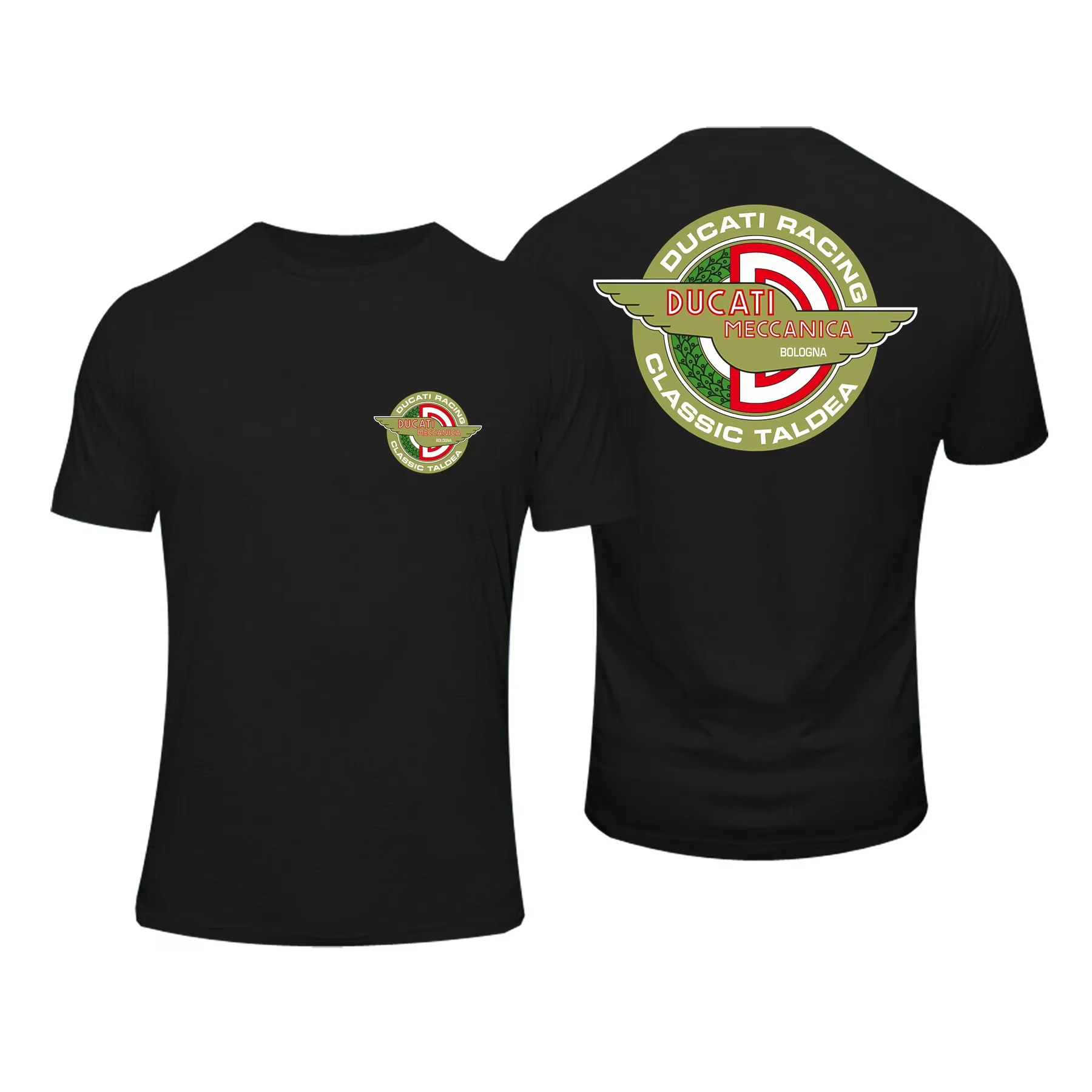 2026 new Motorcycle-style fashionable best-selling model - Men's and Women's identical round-neck printed T-shirt