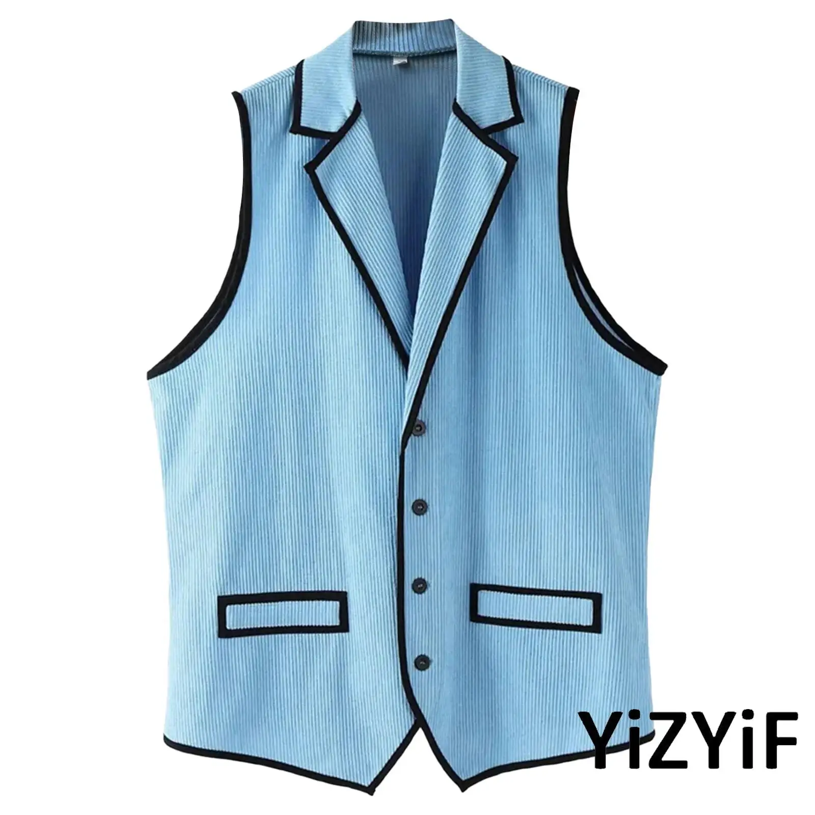 

Adults Mens Elegant Tank Vest Top with Strategic Color Placement And Adjustable Features Complete Waistcoat for Casual Wear