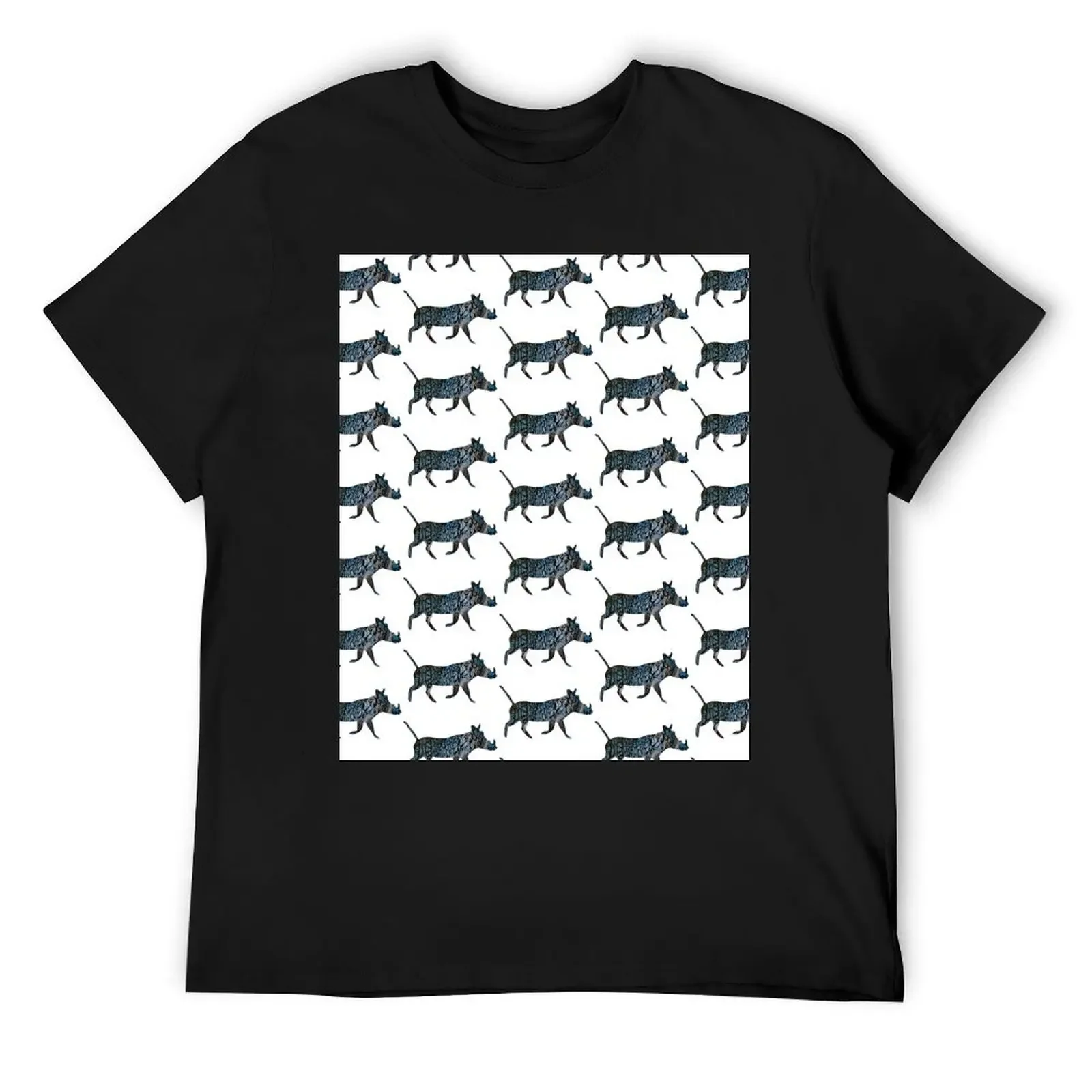 Warthog: silver & blue T-Shirt plus size tops basketball graphic tees black t-shirts for men