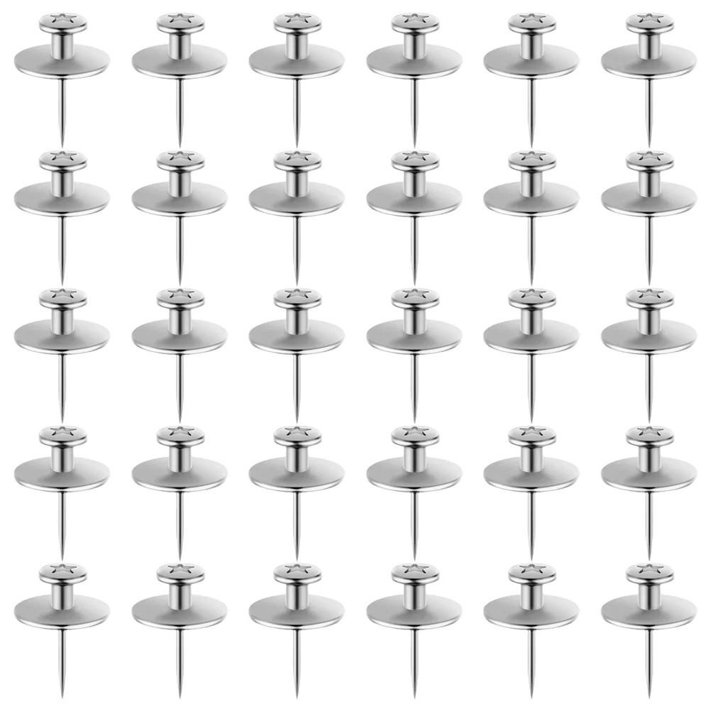 

30 Pcs Thumbtack Small Push Pin Flat Top Thumbtacks Home Accessory Compact Pushpins Decorative Map Cork Board Miss