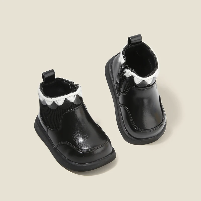 

Обувь для девочек, обувь принцессы, обувь для маленьких детей, осенние и зимние детские сапоги, кожаные сапоги с подкладкой