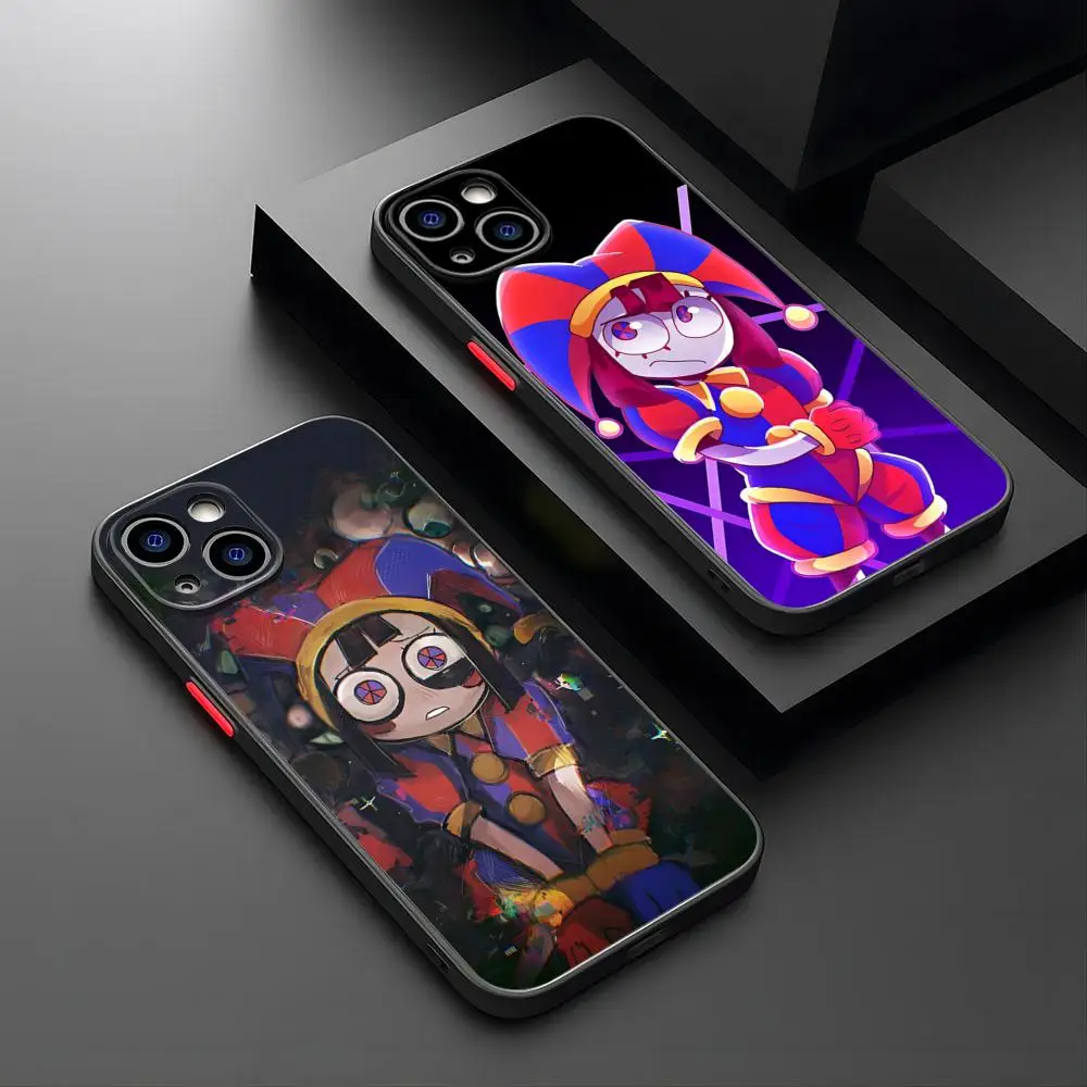 Amazing Digital Circus Mobile Phone Case Matte Translucent Back Cover for IPhone 15 Pro Max 14 Pro 13 11 12 Mini Xs X Xr 7 8 Plu