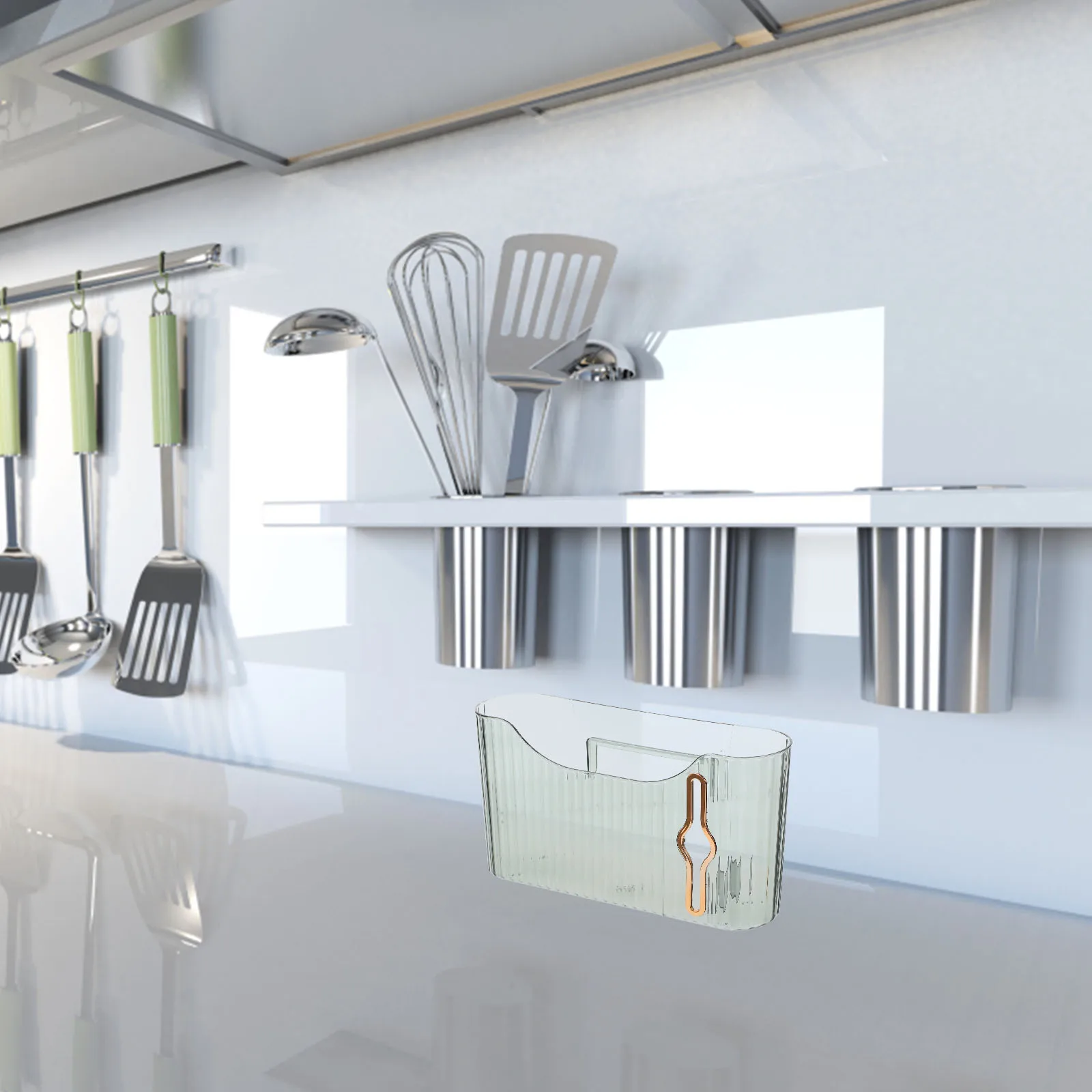 Настенный пластиковый держатель для мусора