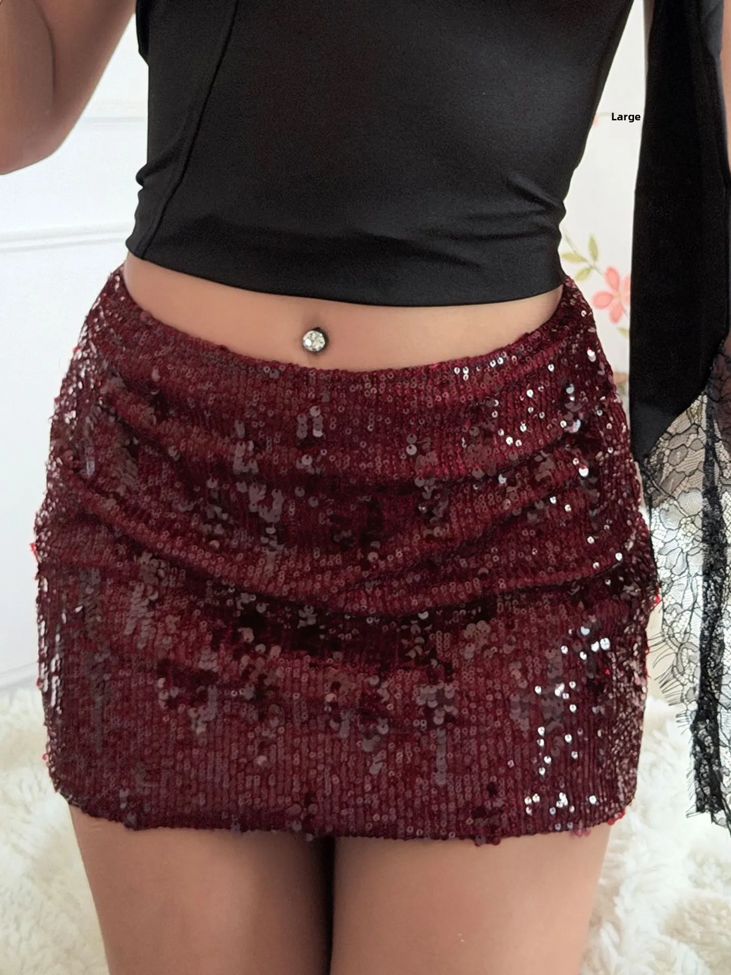 

Сексуальная облегающая юбка с низкой талией и пайетками для женщин, новая весенняя корейская юбка А-силуэта на молнии