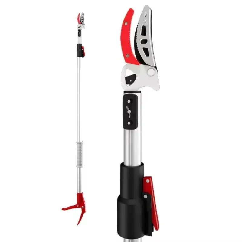 

Fashion Steel Aluminum Alloy Telescopic Rod High-altitude Pruning and Cutting Saw Three Fruit Picker
