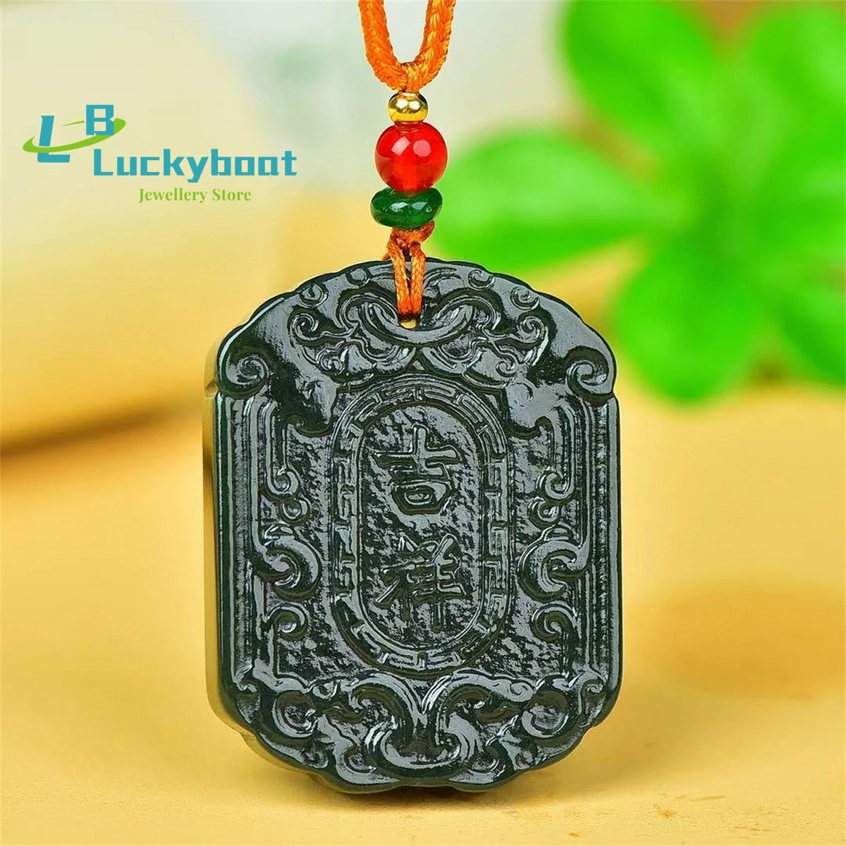 

Natural Hetian Qingyu Ruyi Brand Pendant Simple and Personalized Exquisite Fashion Versatile for Men and Women