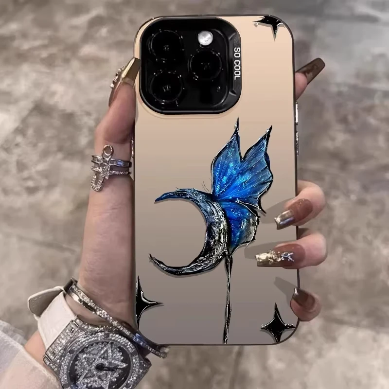 

Роскошный чехол для телефона с рисунком лунной бабочки для Samsung Galaxy A14 A15 S21 S22 S23 S24 5G FE Plus Ultra A25 A35 A52 A53 A54 A55 5G