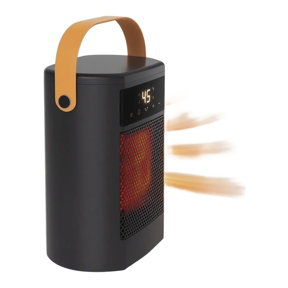 For PTC 1500W Heater Remote Controlled Oscillating Air Distribution Touch Interface Timer Function 1.2m Power Cord