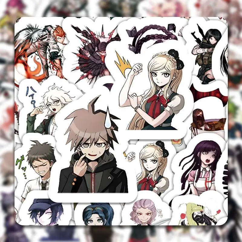 Neue Danganronpa Kirigiri Kyoko Enoshima Junko Cartoon Charakter lustige Emoji-Aufkleber wasserdicht dekorative Aufkleber Großhandel