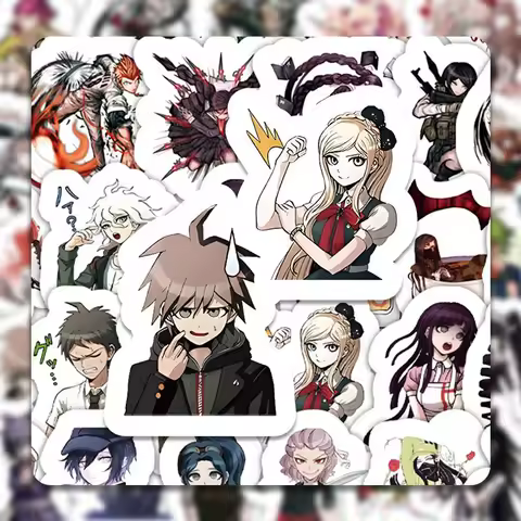 New Danganronpa Kirigiri Kyoko Enoshima Junko cartoon character funny emoji sticker waterproof decorative stickers wholesale