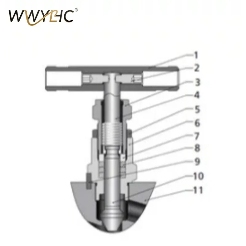 Suitable for J13W-320P Stainless Steel Internal and External Thread Needle Type Globe Valve 304 Internal and External Wires