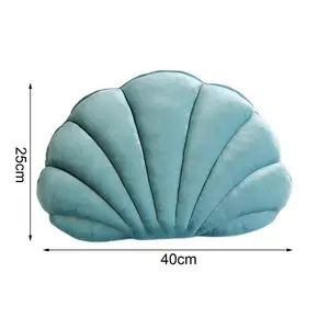 Bantal Lempar Sisipan Lembut Tema Pantai Laut Kerang Bantal Cangkang Beludru 3D Bantal Kantor Sofa Rumah Mewah Tiga Dimensi Bantal Kantor 10 bantal cangkang penjualan terbaik - №