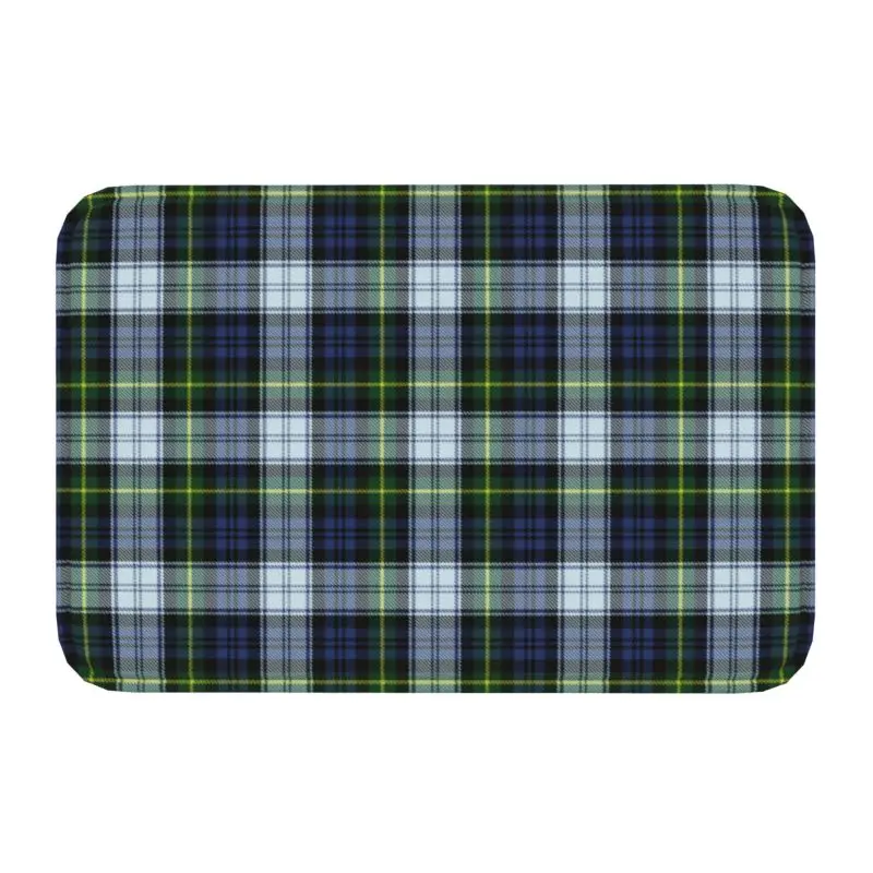 Luxury Tartan Plaid Doormat Carpet Non-Slip Entrance Kitchen Bathroom Floor Door Mat Geometric Gingham Check Garden Rug