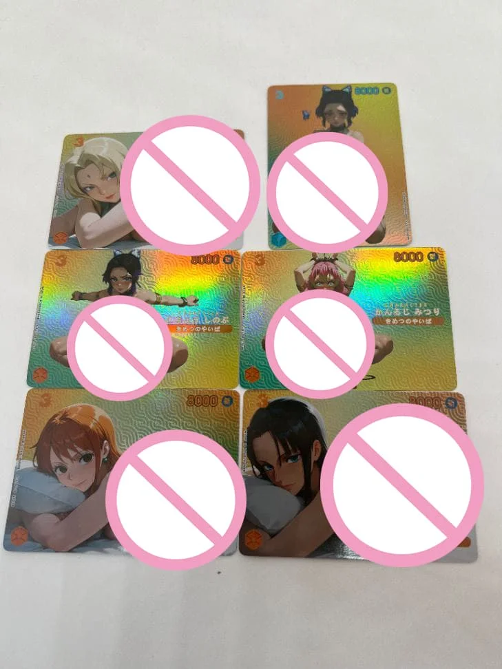 

Набор из 6 коллекционных карточек ONE PIECE Opcg с автографами персонажей, аниме-подарок, сделай сам