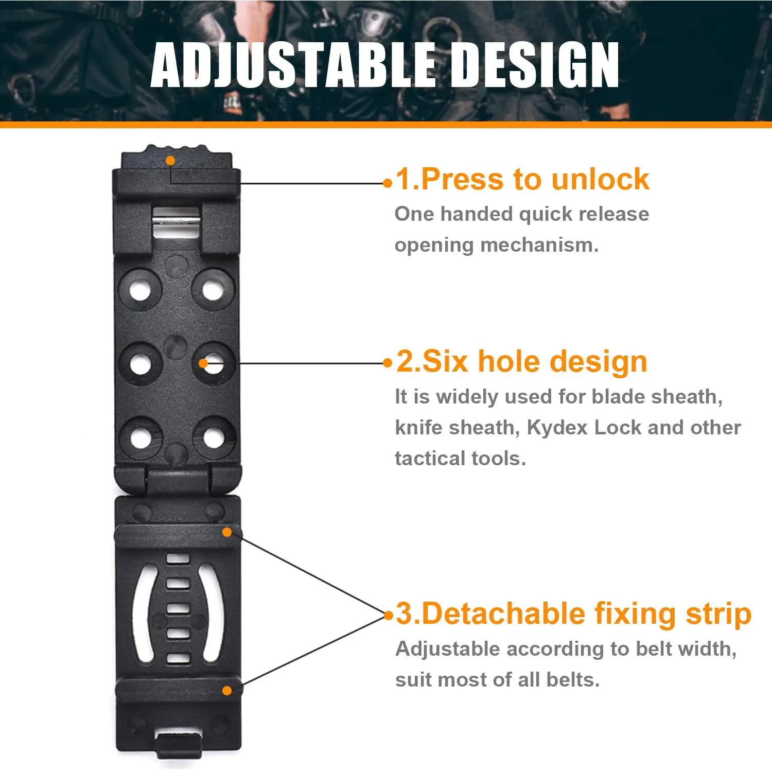 سكين حزام كليب الحافظة التكتيكية حزام مشبك كيديكس حزام كليب العالمي فائدة EDC كليب التخييم ماج الحقائب غمد أداة