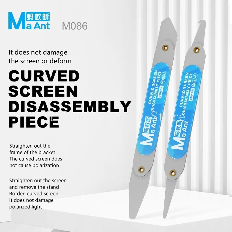 

MaAnt M086 2in1 Curved Screen Disassembly Tool Non-Damaging Polarization Anti-Slip Handle Flexible Steel for Mobile Phone Repa