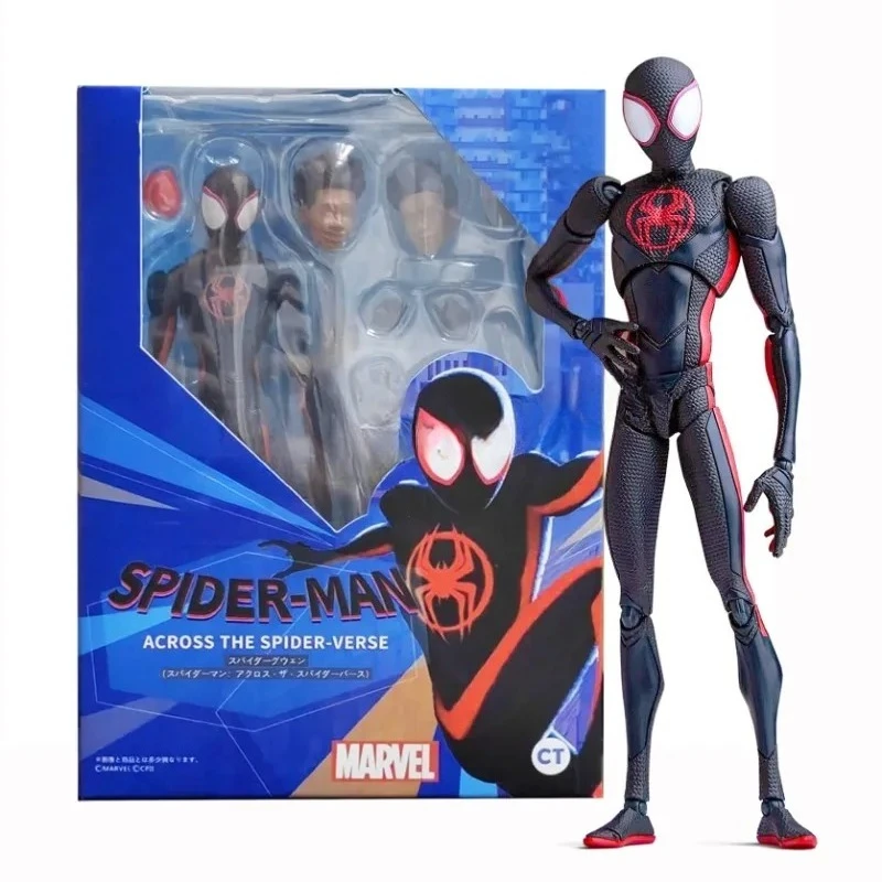 Фигурка SHF Майлз Моралес Марвел Человек-паук: Через вселенную Человека-паука, статуэтка CT, фигурка Человека-паука Майлза, модифицированные фигурки.
