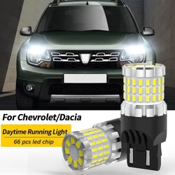 BMTxms 2pcs W21/5W LED DRL Lamp Daytime Running Light Canbus 7443 T20 For Chevrolet Malibu Trax Dacia Duster Logan 2 Sandero