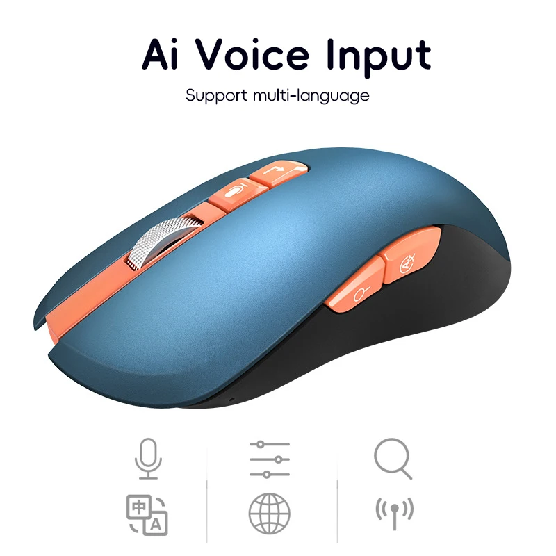 

AI Voice Wireless Mouse Bluetooth Mouse USB Rechargeable Translation Voice Typing Control Game Mice for Office Computer Laptop