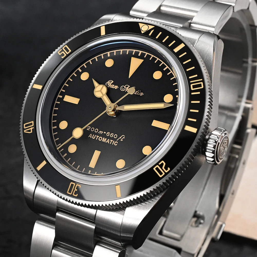 San Martin nuovo 38mm 6200 orologio subacqueo classico stile retrò orologio da uomo automatico zaffiro meccanico impermeabile 200m luminoso