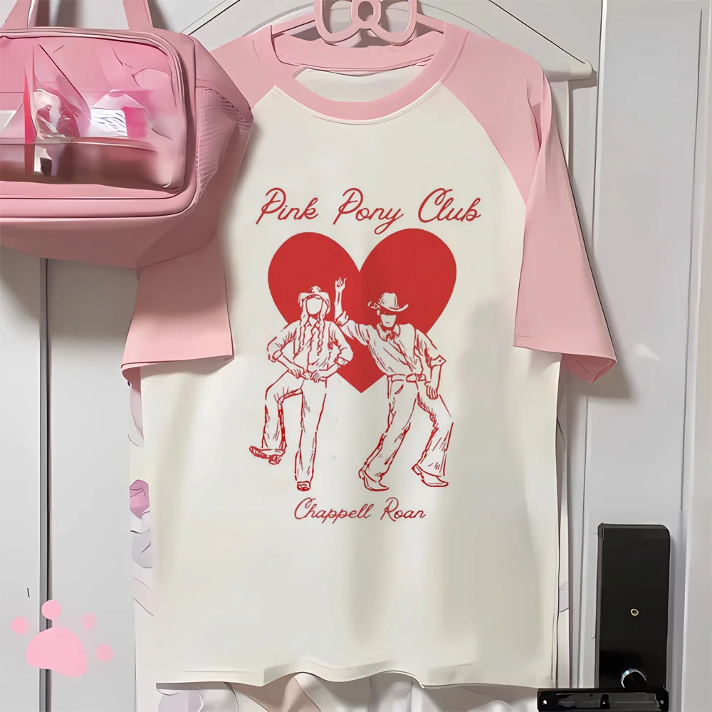 Chappell Roan T-shirt femme, streetwear fille psychédélique Grunge Graphic, University Pop Culture T-shirt ChimRetro années 80 Y2k