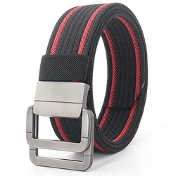 Ceinture longue en toile punk pour hommes et femmes, ceinture décorative à double anneau, ceinture en métal, ceinture de style de rue, ceinture sauvage, nouvelle mode, 110-170cm