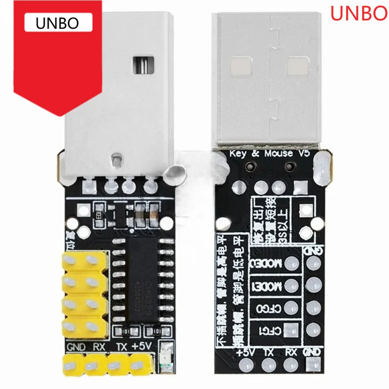 CH9329 module UART/TTL serial port to USB HID full keyboard mouse driver-free game development box