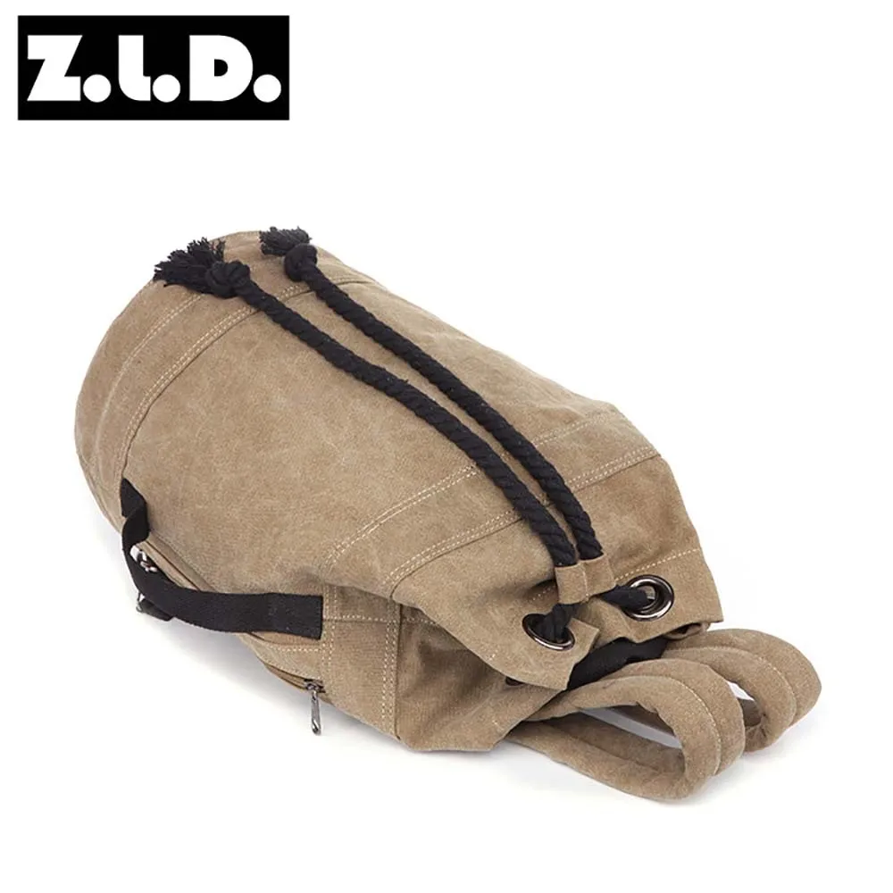 solid color school sport backpack canvas mens fashion leisure anti-theft backpack