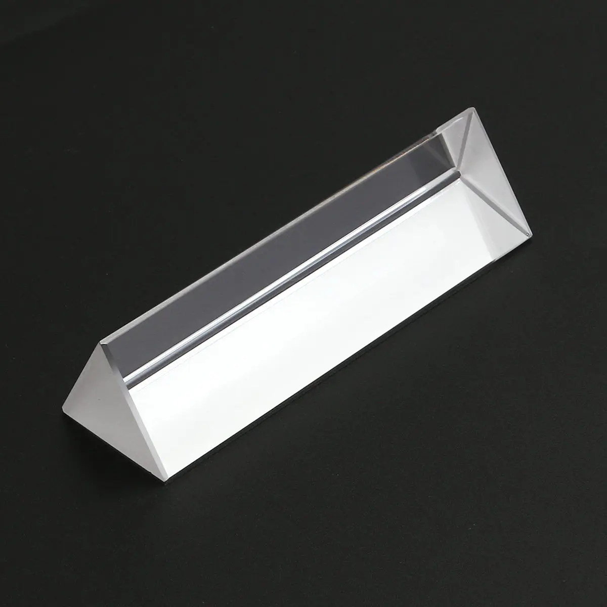 Crystal Optical Triangular Prism 100X30X30Mm Durable Physics Teaching Tool Light Spectrum Experiment Precise Cutting Glass
