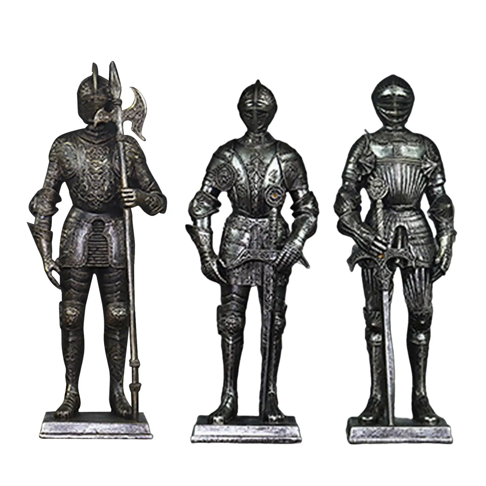 Knight Statue Retro Art Piece European Style Decorative Figurine Knight Figure