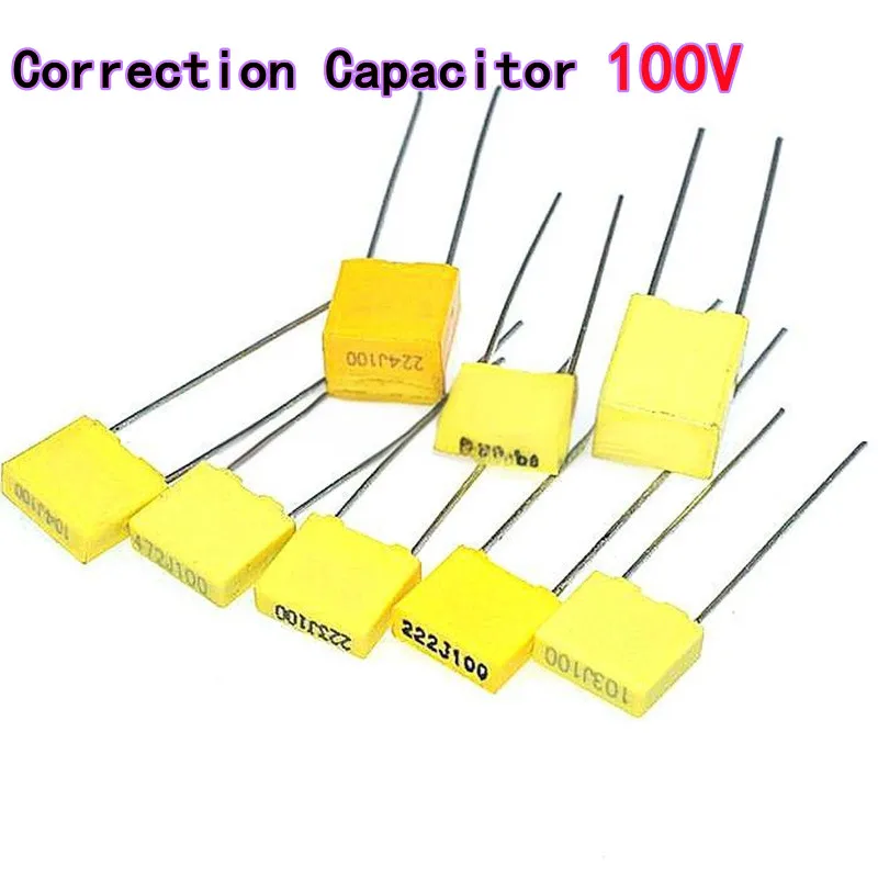 20PCS Polipropilene Pellicola di Plastica di Sicurezza 100V 102 ±5%/472/103/223/473/104/224/474/105 100NF 1UF 220nf 10nf condensatore di Correzione