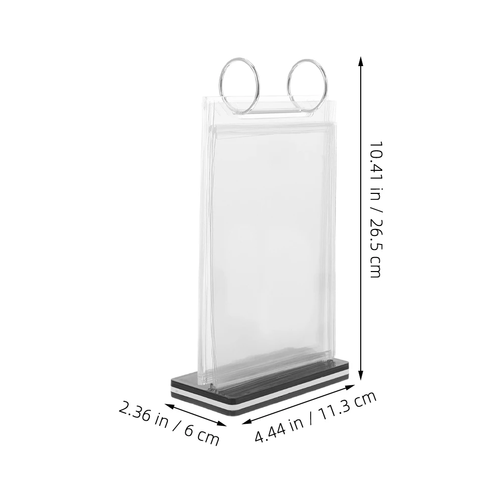 2pcs Acrylic Menu Display Holder Flip Page Cover Poster Frame Advertisement Table Sign For Bar Cafe Restaurant Organizer