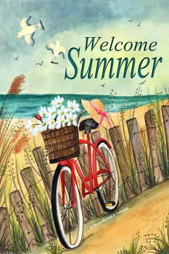 Welcome Summer Beach House Flag 28